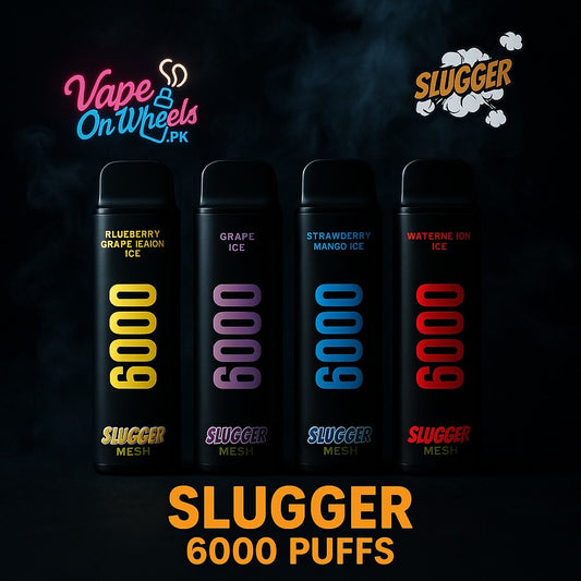 SLUGGER DISPOSABLE 6000 PUFFS 50MG- BLACK EDITION (ADJUSTABLE AIRFLOW)